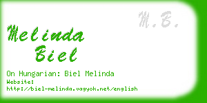 melinda biel business card